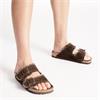 BIRKENSTOCK WOMENS FUR LINED SLIPPER - MOCCA